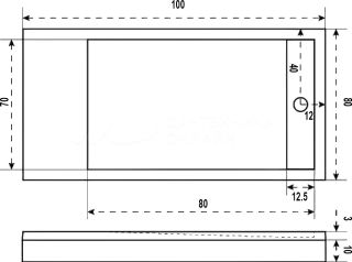 Поддон для душа Good Door Stella 100x80